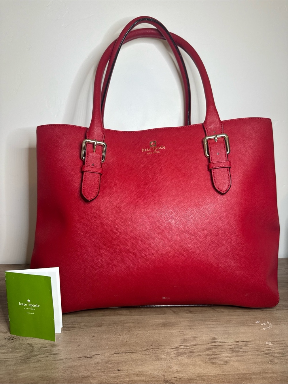 Kate Spade Cove Street Airel Tote Red Leather Large Shoulder Bag WKRU2326
